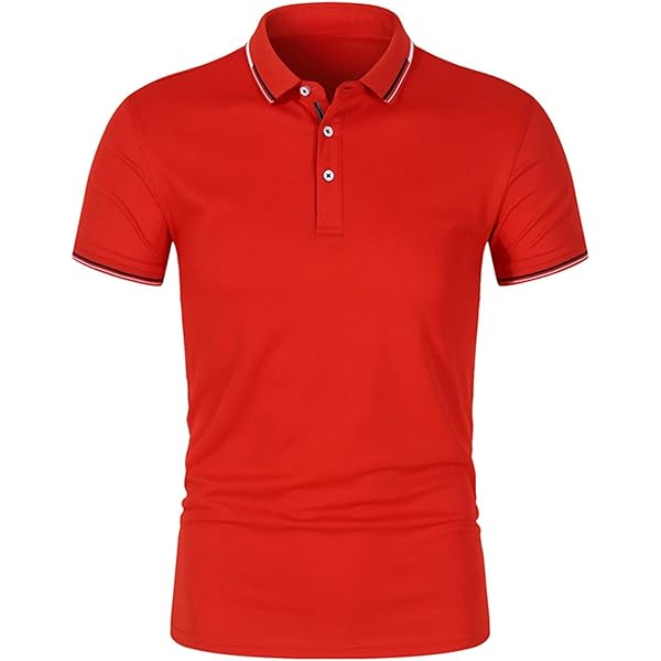 Men's Short Sleeve Polo Shirts Contrast Color Summer Casual