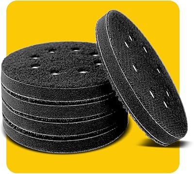 TPmax 5 Pack 125mm 8 Hole Soft Density Hook Loop Sponge Interface Pads