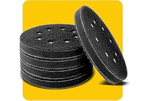 TPMAX 5 Pack 5 Inch 8 Holes Soft Density Interface Pads 5" Hook and Loop Sponge Cushion Buffering Backing Pads