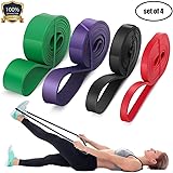 LEEKEY Resistance Band Set, Pull Up Assist Bands - Stretch Resistance Band - Mobility Band Powerlifting Bands For Resistance Training, Physical Therapy, Home Workouts (Set-4)