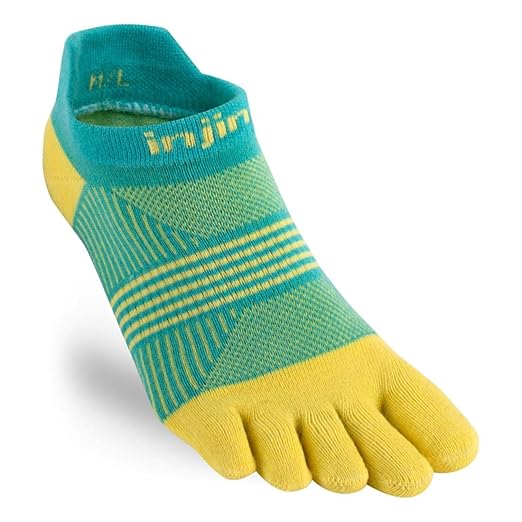 Injinji Womens Run Lightweight No-Show Socks Tropic