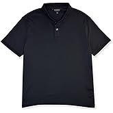 Banana Republic Mens 710638 Standard Fit Luxe Touch Cotton Two Button Dress Polo Shirt (Medium, Black)