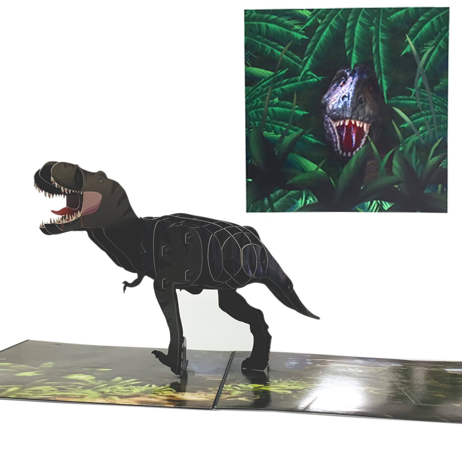 FAPUMOE 3D Pop Up Dinosaur Greeting Card, Funny Dinosaur Birthday Card Handmade Craft Greeting Card For Kids Holiday Party Congratulations Thank You Thinking of You