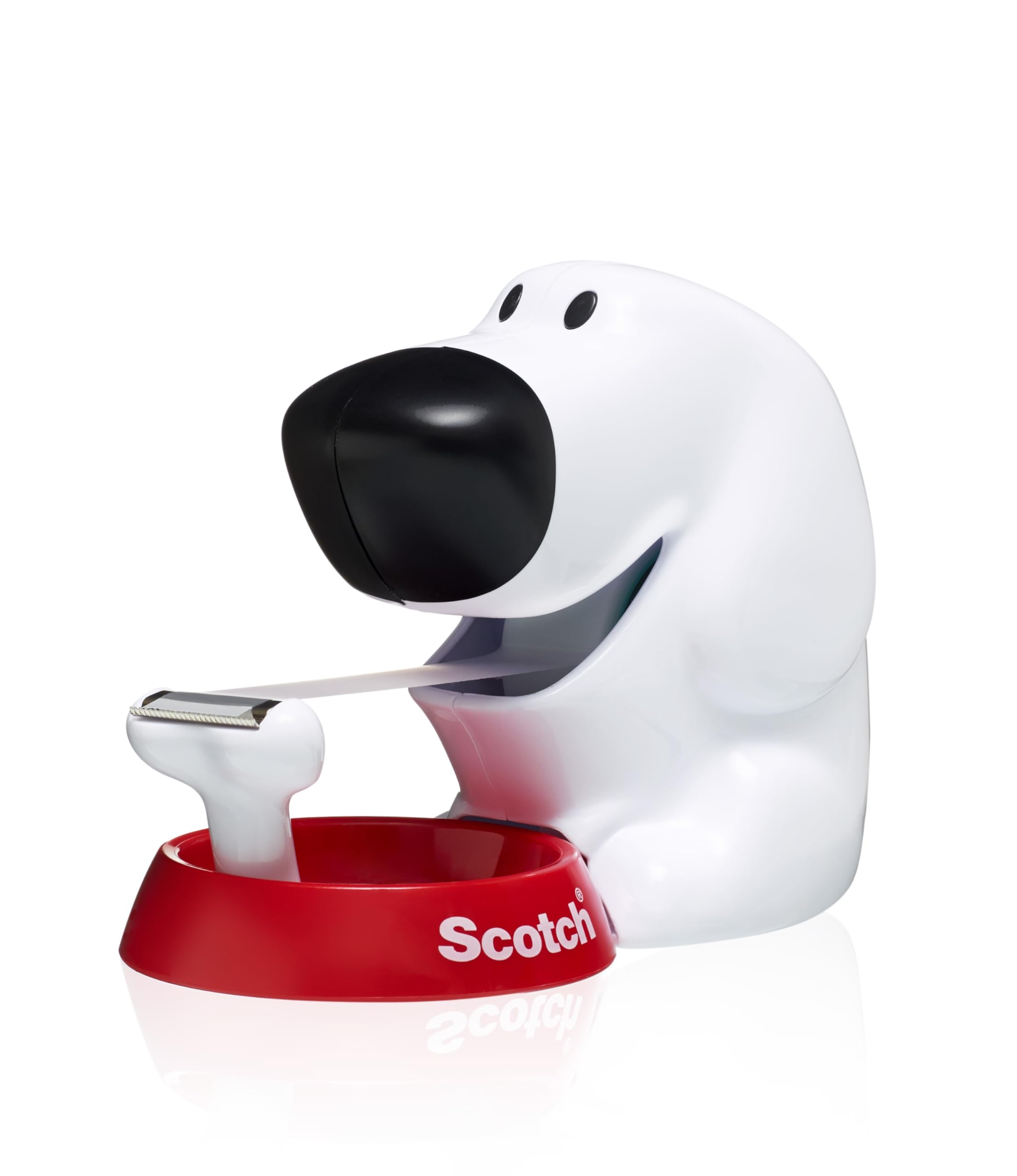 Scotch Dog Tape Dispenser with 1 Roll of Scotch Magic Tape - Holds Rolls up to 19 mm Wide x 7,5 m - Cute Stationery Sets and Cute Gifts - White — image 1