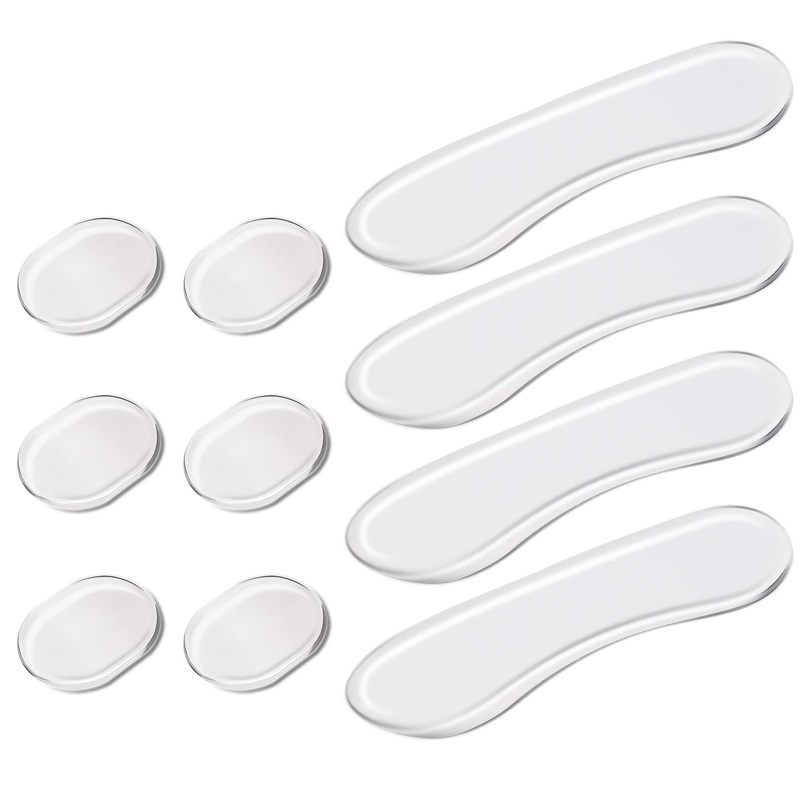 Luter 10pcs Drum Dampener Gels, Soft Clear Oval and Long Silencers Sound Dampening Pads Tone Control for Head Cymbal