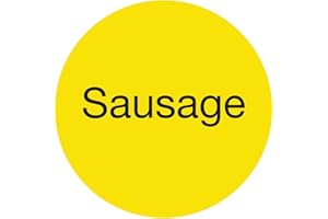 DAYMARK SAFETY SYSTEMS DayMark IT111261 DuraMark Permanent Circle Deli Label, "Sausage", 1" Diameter, Yellow (Roll of 1000)