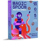 Magic Spoon Blueberry Muffin Cereal, 1 Box | Zero Sugar, Grain Free, Wheat Free, Soy Free, Keto, Kosher, Nostalgic Flavor, Family Snack, Crunchy Loops, Healthy Snacks