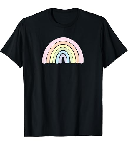 Amazon.com: Vintage Retro Rainbow T-Shirt - Classic Distressed