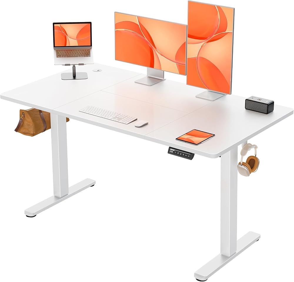 ErGear Electric Standing Desk 140x70cm Height Adjustable 4 Memory Panel