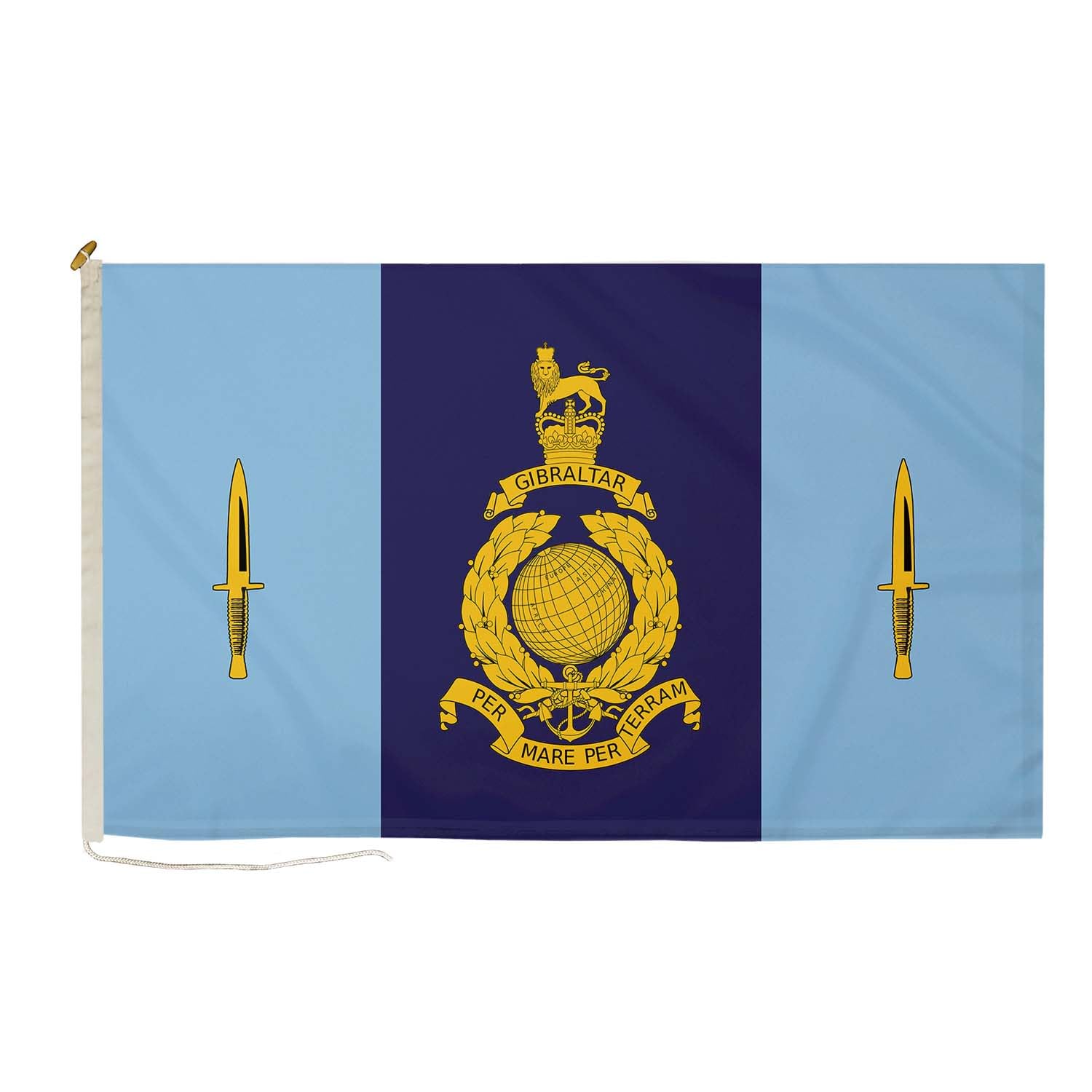 DuraFlag 40 Commando Royal Marines 5ft x 3ft Flag Premium Quality With Rope & Toggle Reinforced Stitching 150cm x 90cm Royal Marines RM Commando Heavy Duty Polyester Weatherproof Fade Resistant