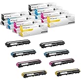 CS Replacement Toner Cartridge Compatible with Brother TN221 TN-221 & 225 TN-221BK TN-225C TN-225M TN-225Y DCP-9020CDW 9020CDN HL-3140CDW 3150CDW MFC-9130CW 9330CDW 9340CDW 9140CDN 8 Color Set