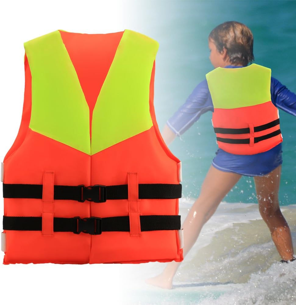 Amazon ライフジャケット フローティングベスト 子供用 救命胴衣 安全対策 緊急場合対応 高い浮力 サイズ調節可 蛍光色 反射材料 Keenso ライフジャケット フローティングベスト