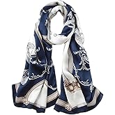 ANDANTINO 100% Mulberry Silk Long Scarf for Women Large Shawls for Headscarf and Neck- Oblong Hair Wraps with Gift Packed