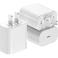 [Apple MFi Certified] iPhone Fast Charger 3Pack, iGENJUN 20W USB C Charger Wall Charger Block with PD 3.0, Compact USB C…