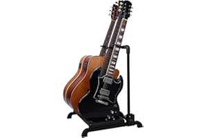 GUITTO Multi Guitar Rack Stand Foldable Universal Display Rack Portable Guitar Holder for Band Stage Bass Acoustic Guitar -3 Holder GGS-12