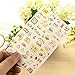 Hosaire Sticker 6 Sheet Cute Cartoon Cat Transparent Calendar Diary Book Sticker Scrapbook Diary Album Phone Sticker Planner Decoration