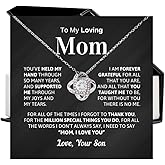 JERSURY To My Mom Necklace From Son, To My Mom Necklace, Mothers Day Necklace From Son Daughter To Mom Gifts, Loving Mother Necklace