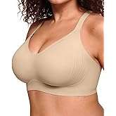 Vertvie Bras for Women No Underwire Wireless Push Up Seamless Full Coverage Comfort Sports Everyday Bra Regular & Plus Size