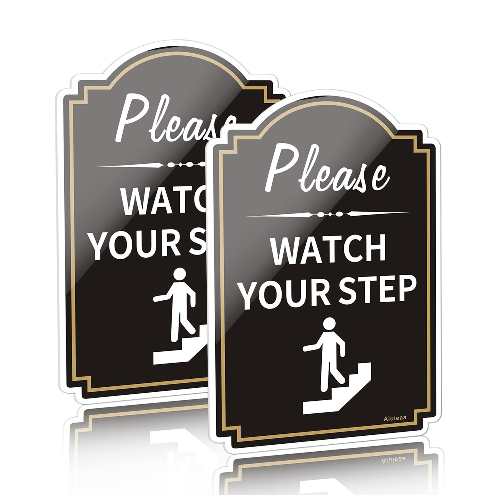 Photo 1 of ***MINOR CRACK*** Please Watch Your Step Sign for Floor, Acrylic Self-adhesive for Home and Business Restaurants Offices 8"x12" Easy to Mount Outdoor or Indoor Use