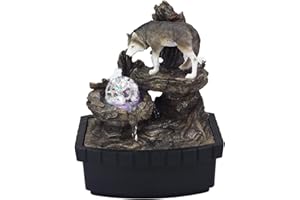 ORE International 10.25-Inch Wolf Table Fountain