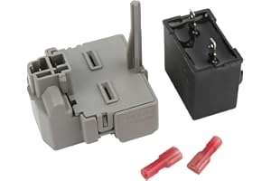 2319792 W10197428 W10189190 TSD2 Overload and Start Relay & Compressor Run Capacitor by Seentech - Compatible with Whirlpool Kenmore Refrigerators – Replaces: 2264017 W10662129 (Pack 1)