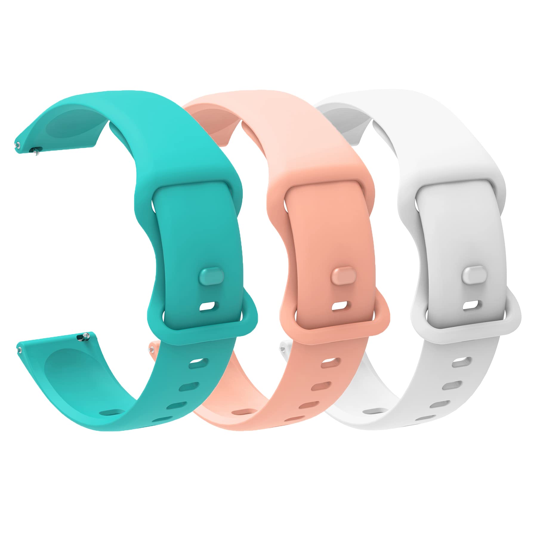 ID208 Solid color Silicone Bands Compatible with ID208BT SmartWatch Bands Women Men,Classic Soft Sport Bands Replacement Wristbands for AEAC ID208/Tensky ID208/ENOMIR ID208/ID208 Smartwatch (3 PACK-A)