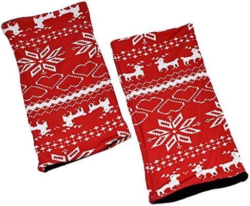 Ugly Sweater Ankle Warmer, Soft Double Layered Microfiber Winter Holiday Leg Warmers Handmade by Santa Playa