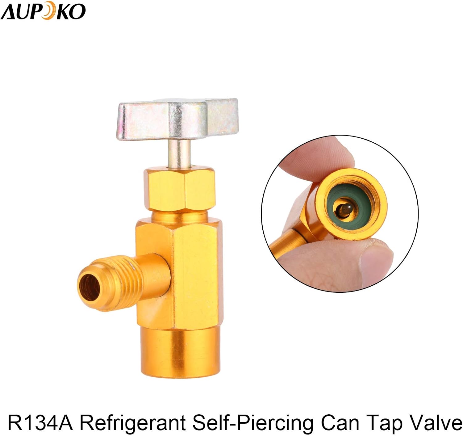 thumbnail interactive-video image 1 of R134a A/C Can Tap Dispensing Valve – 1/2 ACME Thread Piercing Type For Refrigerant Cans 1 of 5