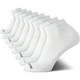 Reebok Mens Quarter Socks - 8 Pack Performance Arch Support Socks - Cushioned Athletic Socks for Men (Shoe Size: 6-12.5)