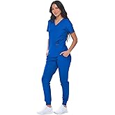 Monarch Uniforms Womens Jogger Scrub Set Extreme Stretch Scubs for Women