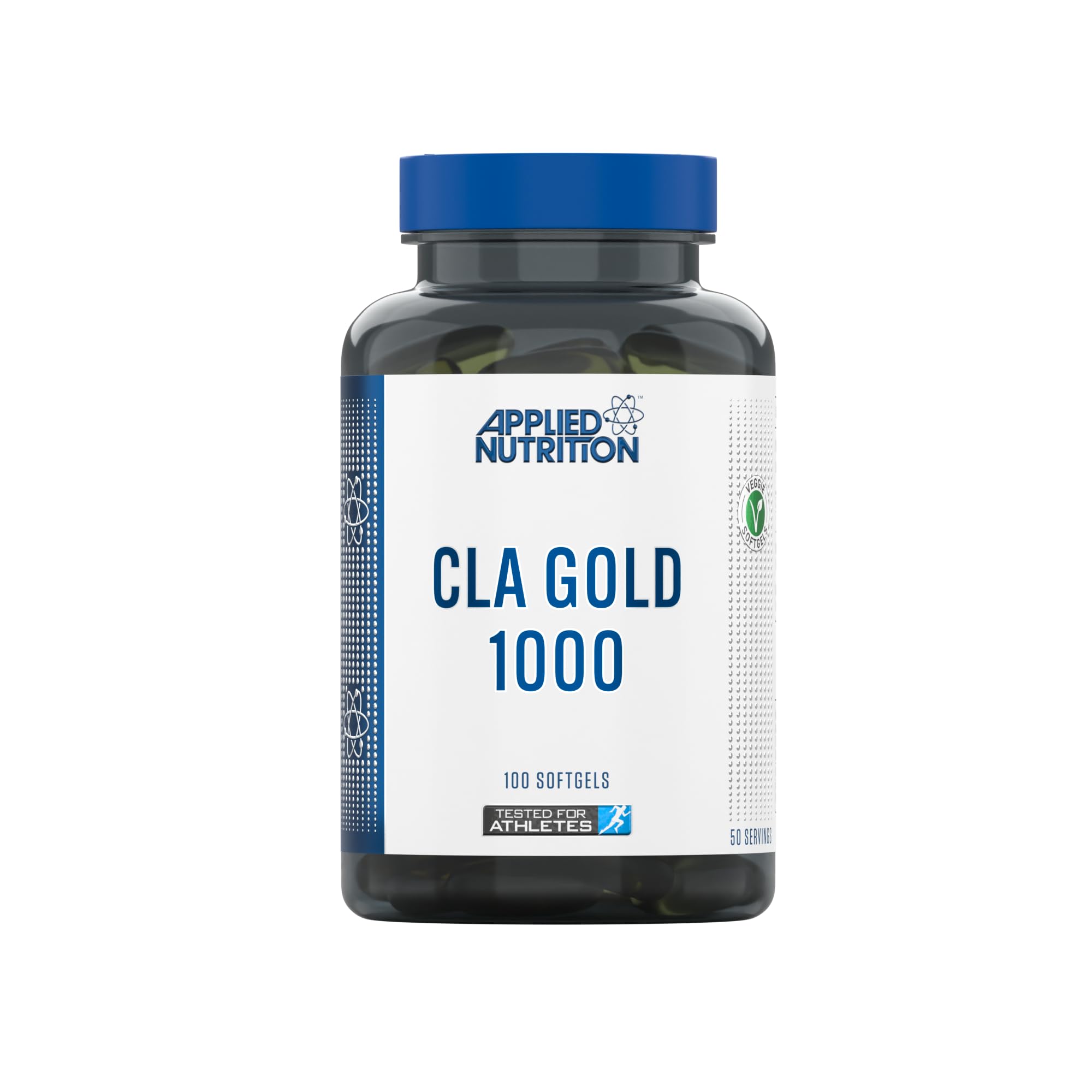 Applied Nutrition CLA Gold 1000, Conjugated Linoleic Acid, Derives from Safflower Oil, Aids Weight Management, Breaks Down Saturated Fat - Blue, 100 Count