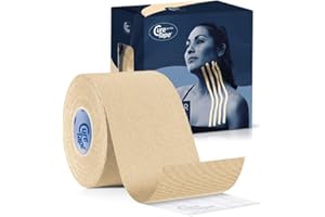 CureTape® Gentle | Kinesiology Tape for Hyper Sensitive Skin | Gentle Adhesion | 100% Hypoallergenic Water Resistant K Tape | for Thin Skin, Elderly or Children | Gentle to Remove | Medical KTape