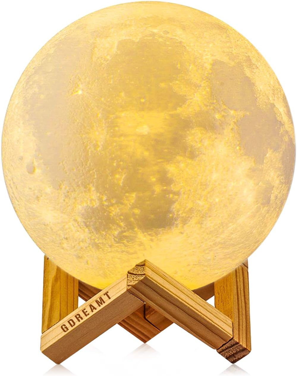 Moon Lamp 5.9 inch GDREAMT 16 Colors 3D Moon Light with Remote&Touch Control/Timer Function/Dimmable/Universal USB Rechargeable Night lamp Valentine's Day Gift (15cm)
