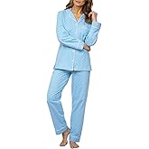 PajamaGram Pajama Set For Women - Pajamas Women Jersey Boyfriend, 100% Cotton