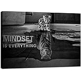 Inspirational Wall Art Cat Entrepreneurship Positive Canvas Poster Print Artwork Painting Picture Motivational Entrepreneur Art Quotes Office Wall Decor Artwork - 12" Hx18 W