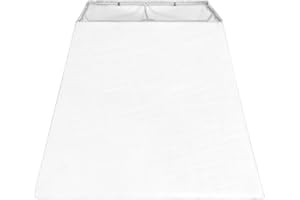 LEYINPEI White Lamp Shade, 8''x8''Top 13''x13''Bottom 10'' Height, Square Lampshade Replacement Lamp Shade Natural Linen Hand Crafted for Table Lamps Floor Lamps Pendent Light, Assembly Required