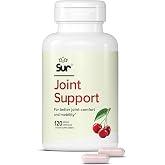 Sur Tart Cherry Joint Support Capsules with FruiteX-B Calcium Fructoborate | Vegan capsules for daily joint comfort, mobility and muscle recovery. Made with whole cherry fruit. 120 count.