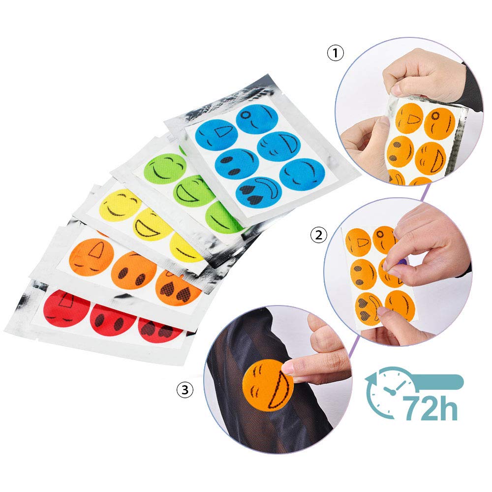 CARESHINE Insektenschutz Sticker Mückenschutz Moskito-Aufkleber Anti-Moskito-Patches Insect Pest Mosquito Stickers 10 Beutel 60pcs