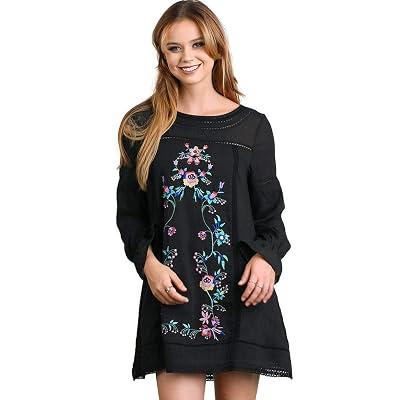 Umgee Women's Floral embroidered Long Sleeve Dress Ghana | Ubuy