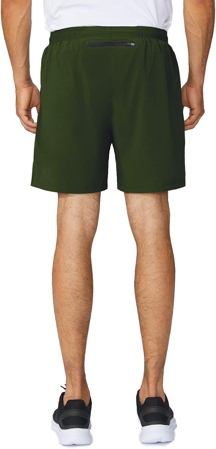 BALEAF Men's 5 Inches Running Athletic Shorts Zipper Pocket : Clothing