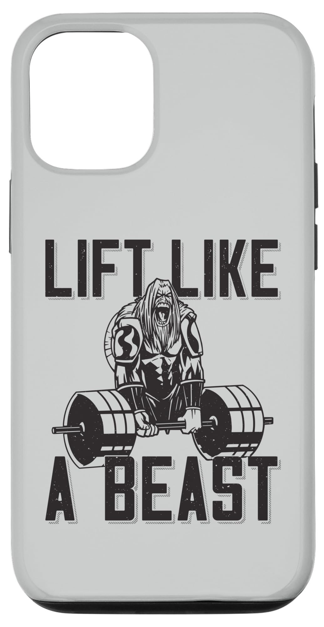 iPhone 15 Lift Like A Beast Saying Bodybuilder Barbell Bodybuilding Case
