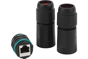 RJ45 Ethernet Coupler, Network Cable Extension Adapter for, IP68 Waterproof Cat6 RJ45 Coupler Female to Female Network LAN Ca