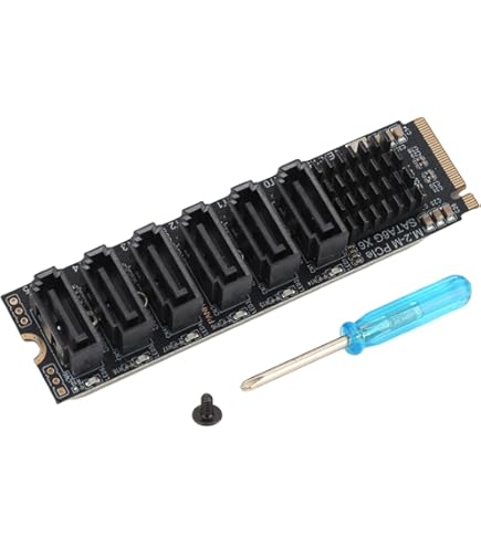 thumbnail image 2 of Pcie Nvme Adapter M.2 To SATA3.0 Adapter Card, 6Gbps M.2 PCIE To SATA Pcie Sata Expansion Card 2 of 13