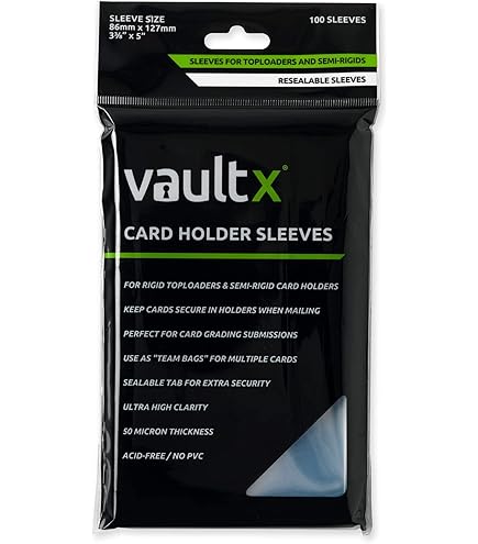 Amazon.com: Vault X Exact Fit Slab Sleeves (100 Pack) Universal Fit for  Graded Trading Cards, BGS, SGC, ACE and Similar Sized Cases : Toys & Games