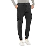 SPECIALMAGIC Men's Cargo Joggers Pants Tapered Slim Fit Work Stretch Twill Trousers with Pockets