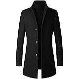 WSLCN Mens casual lichtgewicht jas korte trenchcoat turn down kraag WSLCN Mens casual lichtgewicht jas korte trenchcoat turn down kraag