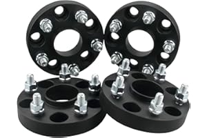 DCVAMOUS 4PC Black 5x4.5 Hubcentric Wheel Spacers 1 Inch with M12x1.5 Studs Compatible with Honda A-cura 5 Lug 5x114.3 for 1998-2021 Accord(5 Lug) | 2006-2021 Civic | 1997-2021 CRV | Integra TSX RDX