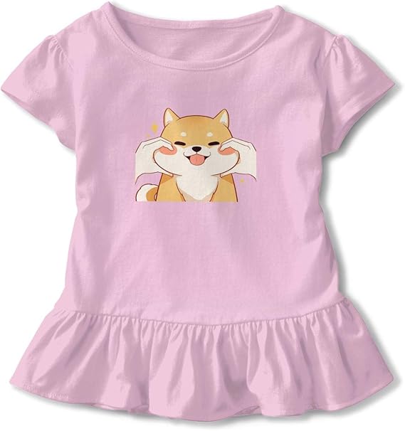 Amazon Co Jp 萌え子犬 ワンちゃん 可愛い 柴犬 ベビー ワンピース 半袖ｔシャツ 女の子 子供服 赤ちゃん服 3t 6t幼児 七五三 出産祝い 通園 服 ファッション小物