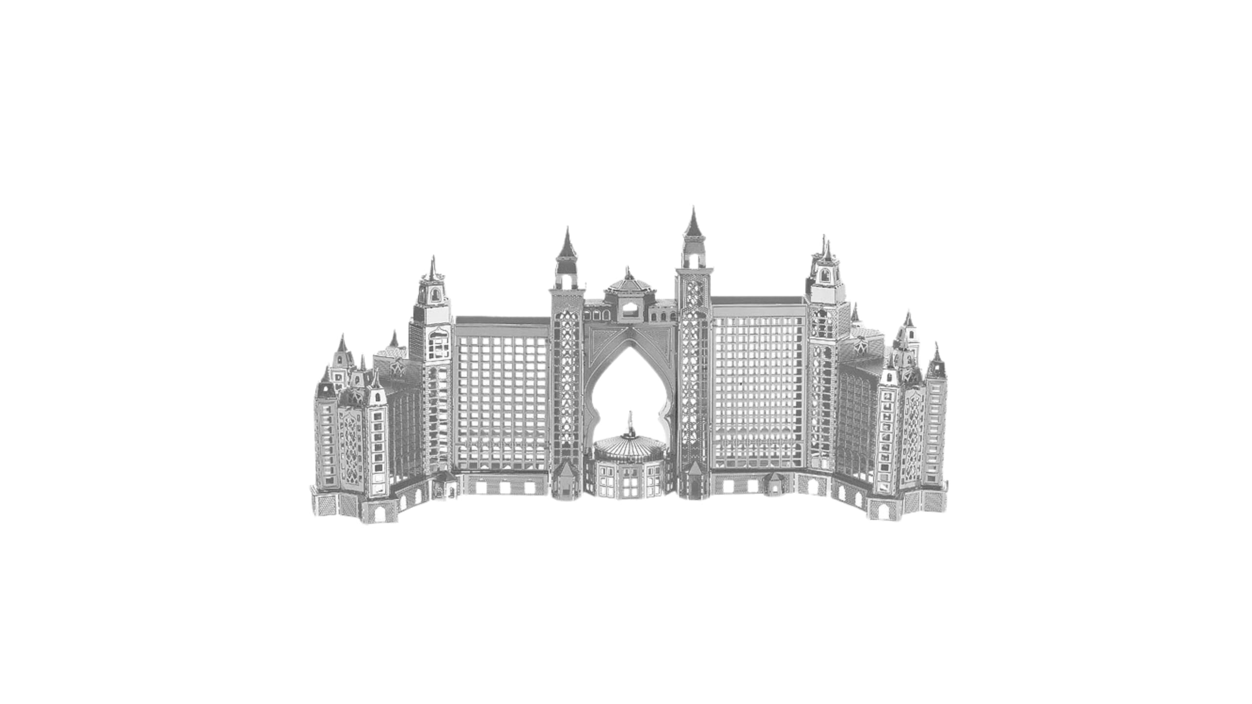 Metal Zone Atlantis Hotel 3D Puzzle in Dubai - Architecture Puzzle for Adults - 14.2 x 5.8 x 5.8 cm