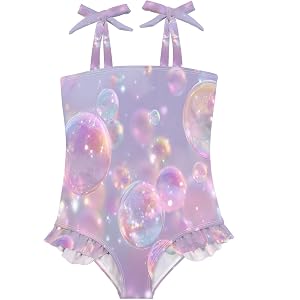 CuwrYet Toddler Girls Swimsuits One Piece Toddler Bathing Suit Bows Tied Baby Swimming Suit Beach Little Girl Swimwear
